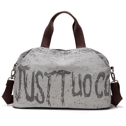 Canvas Letter Print Two Way Bag